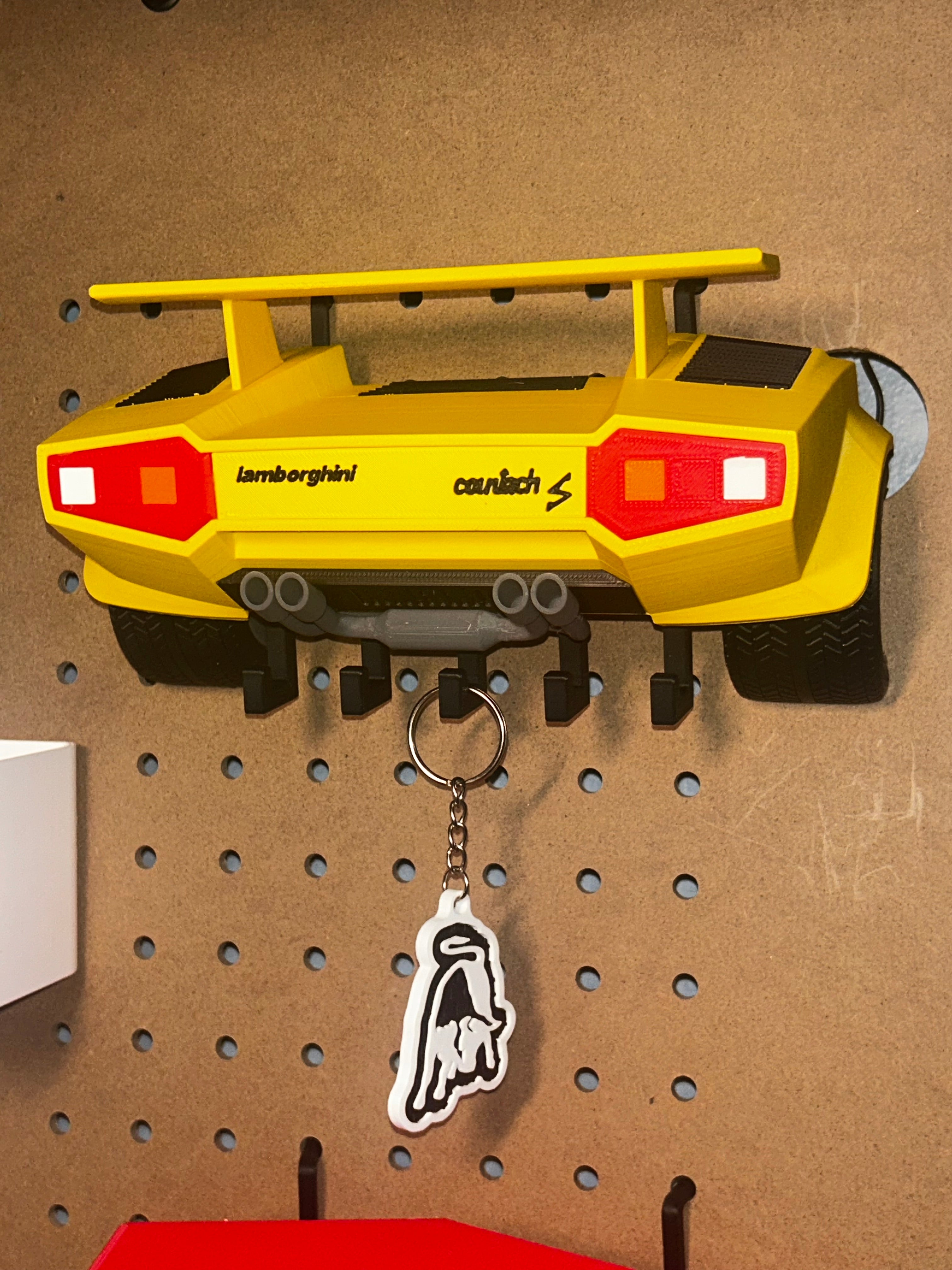 Office Garage Home Wall Key Hanger Compatible With Lamborghini Countach