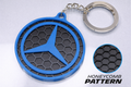 Car Enthusiast Keychain – 3D Honeycomb – Compatible With Mercedes