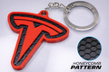 Car Enthusiast Keychain – 3D Honeycomb – Compatible With Tesla